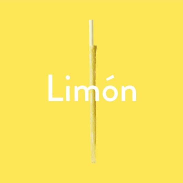 pajitas comestibles limón
